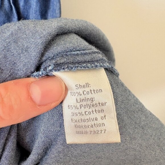 Lauren Conrad Chambray Skater Bustier Sweetheart Dress Blue Size 6 - Picture 7 of 7